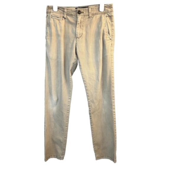AMERICAN EAGLE MEN SLIM STRAIGHT CORE FLEX TAN KHAKI PANTS 29W x‎ 32L - Picture 1 of 12